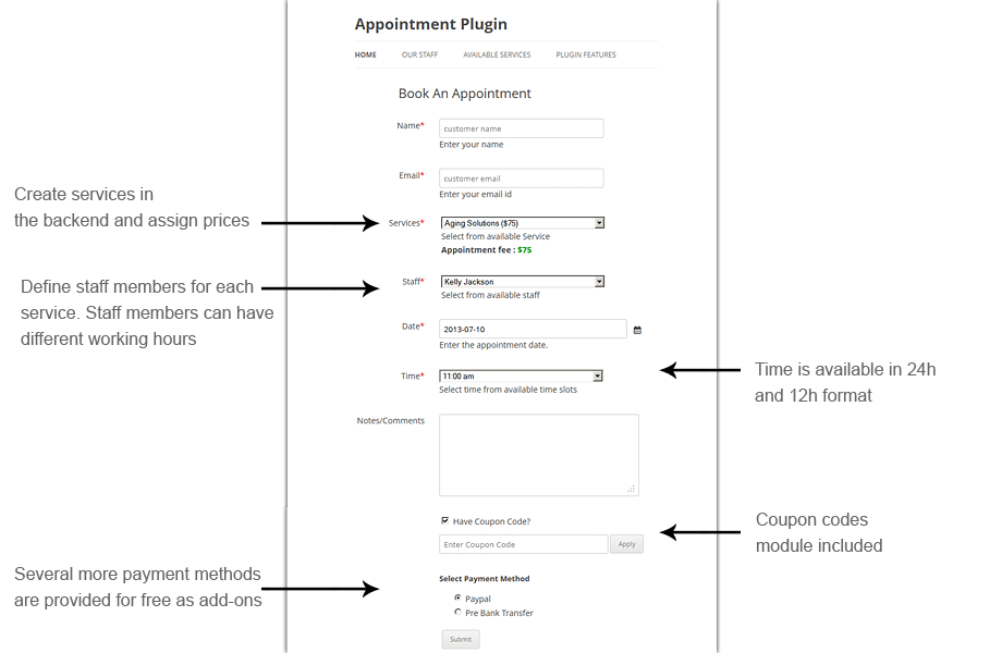 A powerful appointment booking plugin for Wordpress