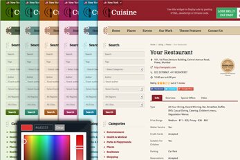 Cuisine Theme Customizer