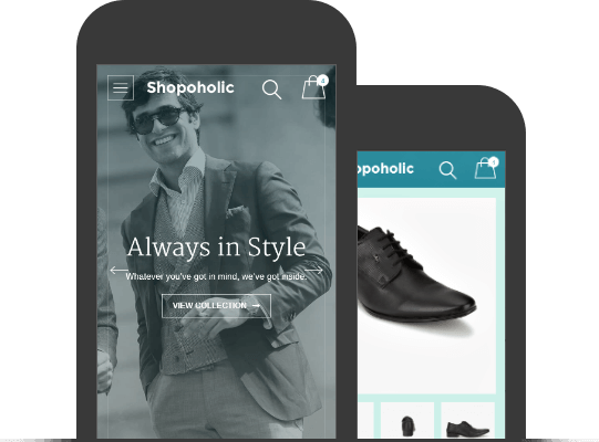 Shopoholic Theme - Mobile App View