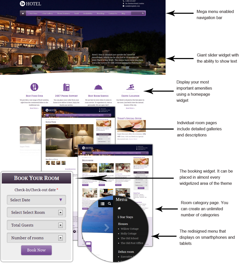 5 Star Hotel Booking Theme