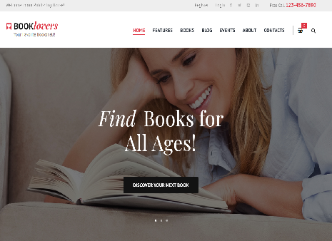 Booklovers publishing house & book store theme
