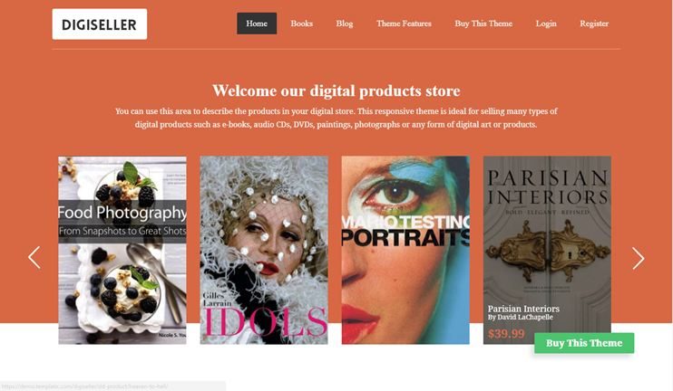 Digiseller digital products selling theme