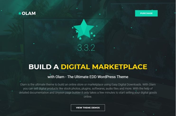 Olam digital marketplace WordPress theme