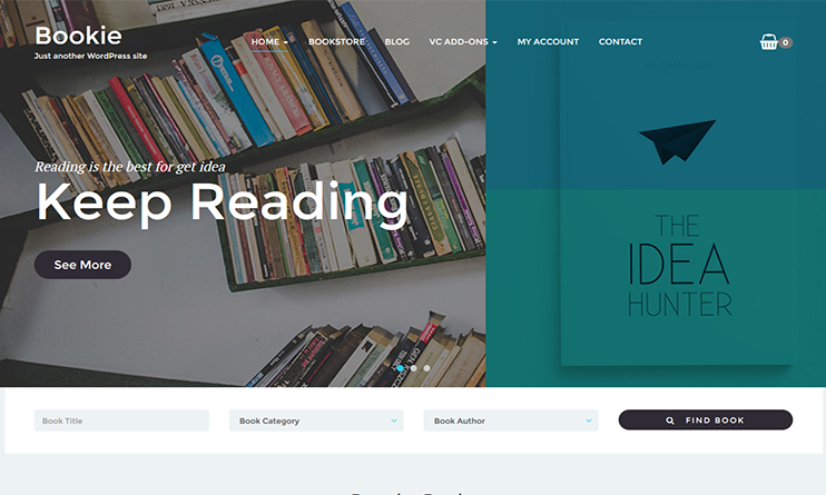 Bookie WordPress theme for Books Store