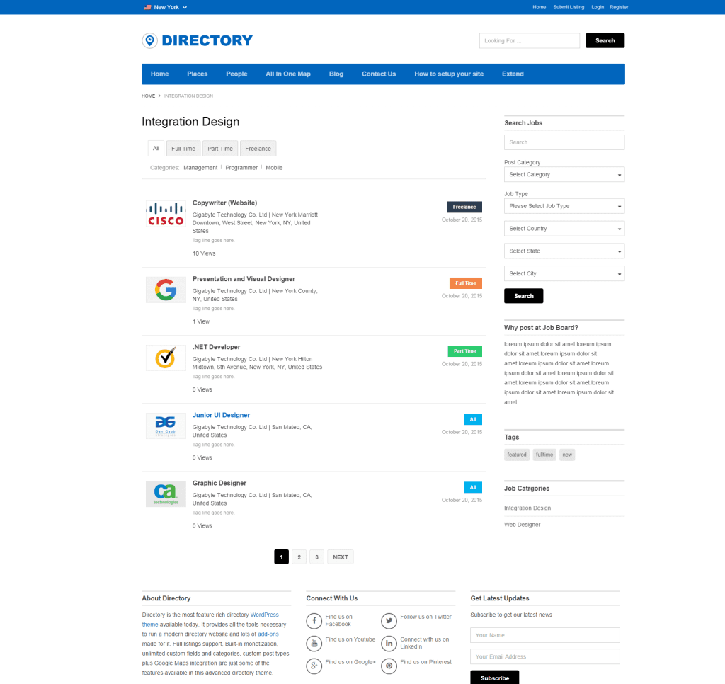 Jobs Category Page