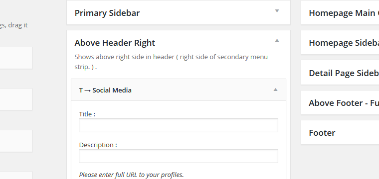 Social Media - Above Header Right