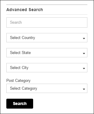 advanced search on front end