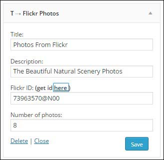 Flickr widget