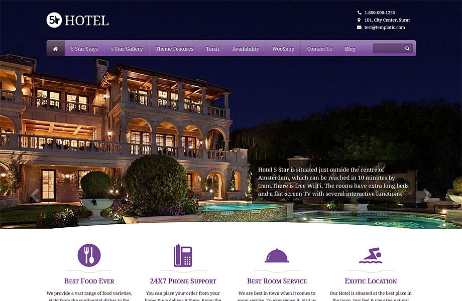 5 Star Hotel Wordpress Theme B Bs Hostels Online Booking System