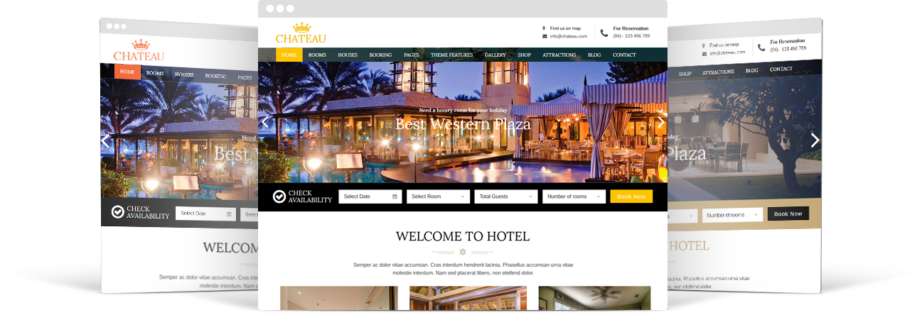 Chateau WordPress Booking Theme