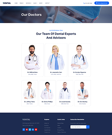 WordPress Dentists Theme