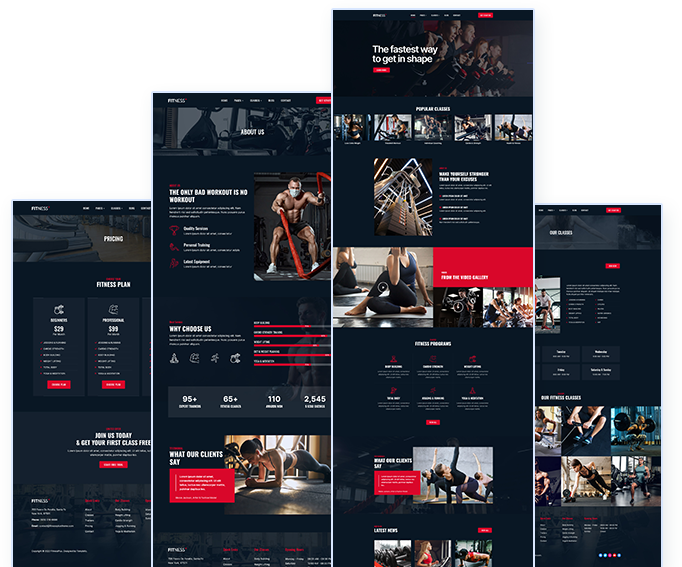 Mobile Friendly Fitness Theme