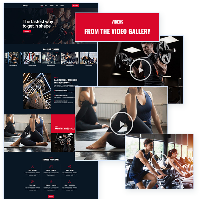 Fitness Theme Video Gallery
