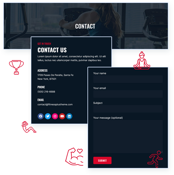 Fitness & Gym Theme Page Elements