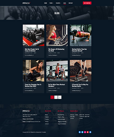 WordPress Fitness & Gym Theme Team Page