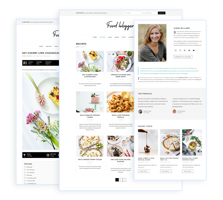 WordPress Food Blog themes