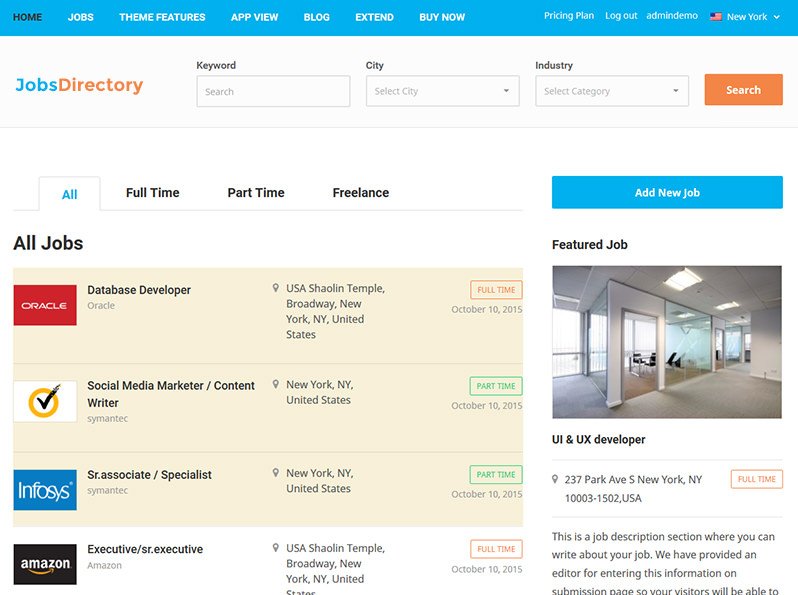 Jobs Directory Theme