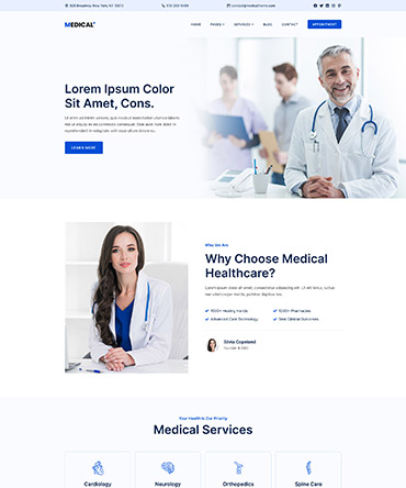 Medical WP Theme Homepage