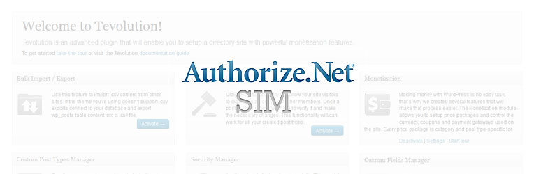 Authorize.net payment gateway