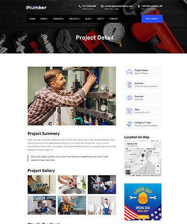 Plumber Theme Project Page