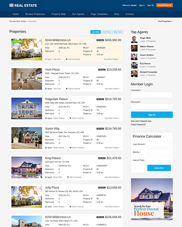WordPress real estate theme