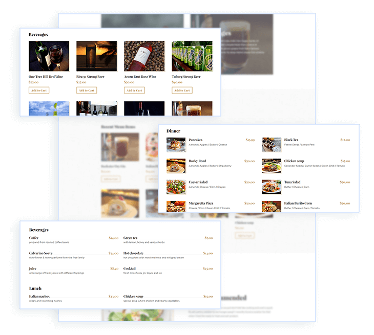 WordPress theme for restaurant websites