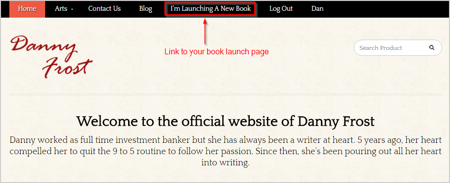 book launching website