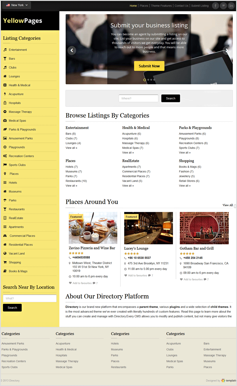 Internet Yellow Pages Website Template