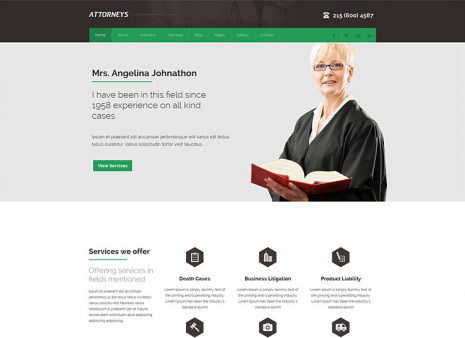Attorney corporate WordPress theme