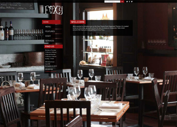 Foxy - WordPress Restaurant website Theme