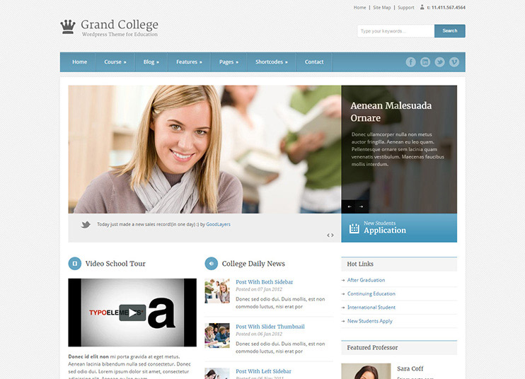 College - WordPress theme For Education