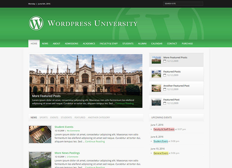 University: WordPress Theme For Colleges and university websites