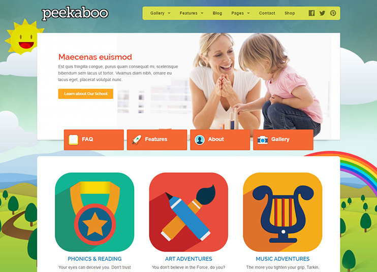 Peekaboo - Children's education Theme with cute design