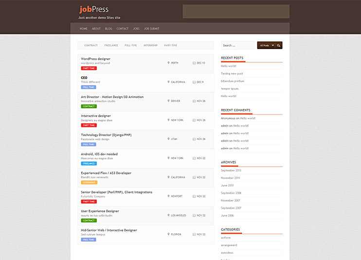 Jobpress Job portal themes