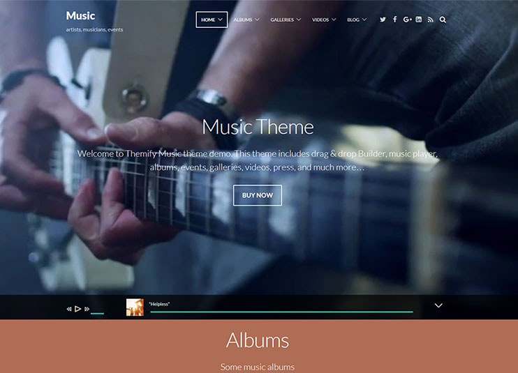 WordPress Music Portal Theme