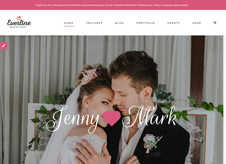 Wedding Event Everline WordPress Theme