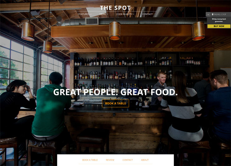 The Spot Restaurant theme with Table Booking