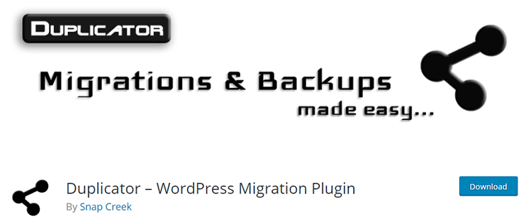 Moving WordPress site with Duplicator plugin