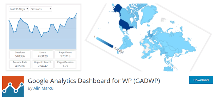 Google analytics dashboard for WP