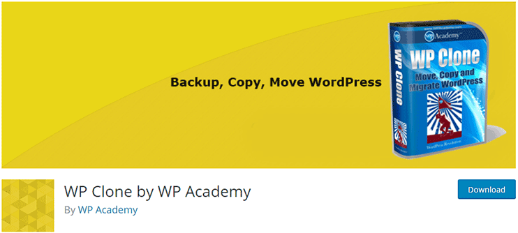 Moving WordPress website - WP Clone plugin