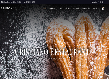 Cristiano Restaurant WP Theme