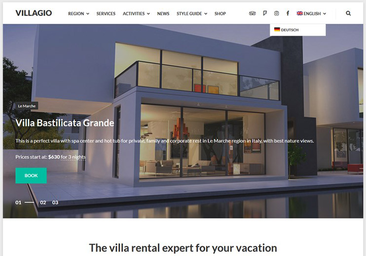  Villagio - Rental Property WordPress Theme, themeforest