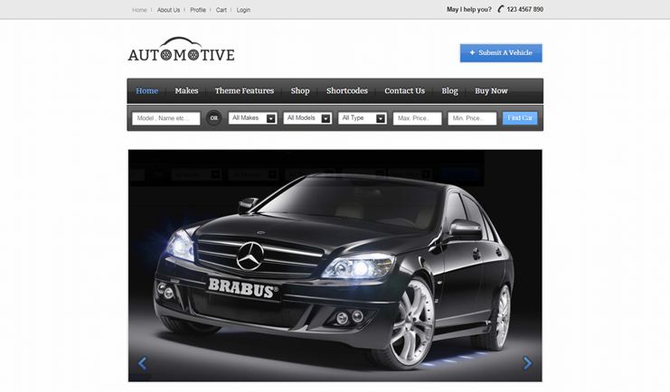 Automotive auto classifieds WordPress theme