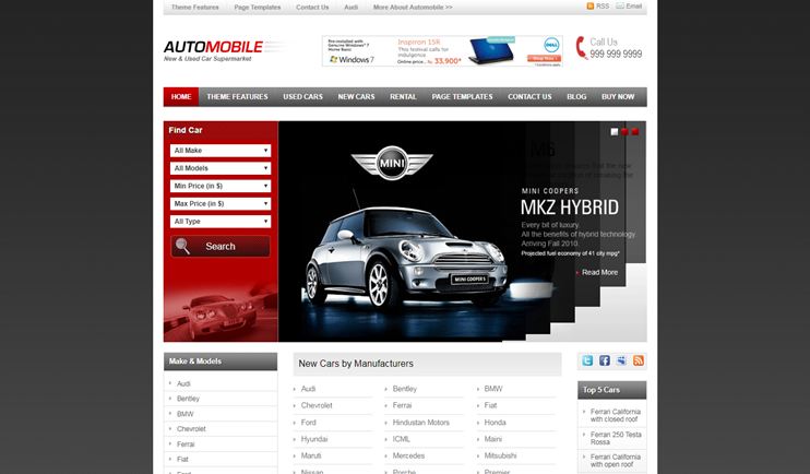 Automobile WordPress theme