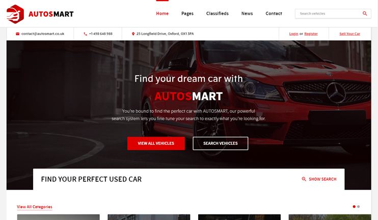 AutosMart automotive car dealer theme