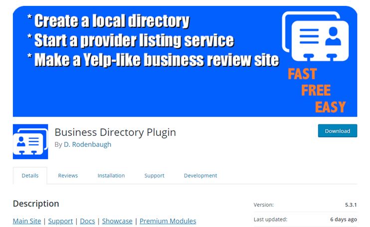 WordPress business directory plugin