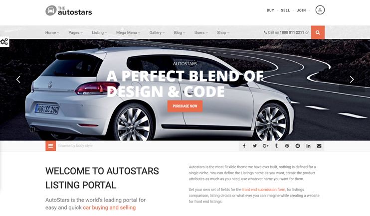 Auto Stars car dealership theme