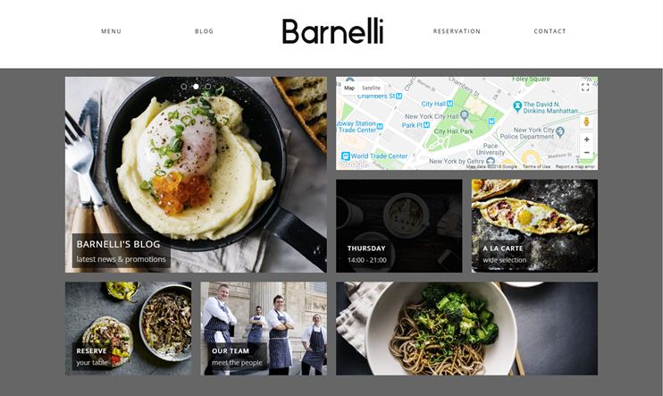 Barnelli Restaurant Responsive WordPress Theme