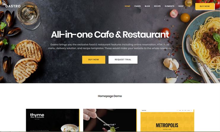 Multipurpose Cafe & Restaurant WordPress Theme
