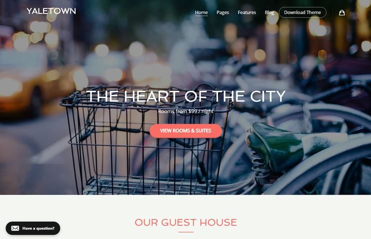 Bellevue hotel and booking theme